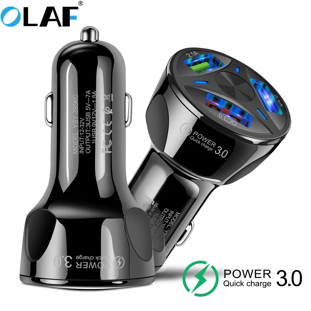 

OLAF Universal USB Car Charger 5V 3.1A Mini Charger Fast Charging With LED for Mobile Phone Smart phone Xiaomi Samsung iPhone X