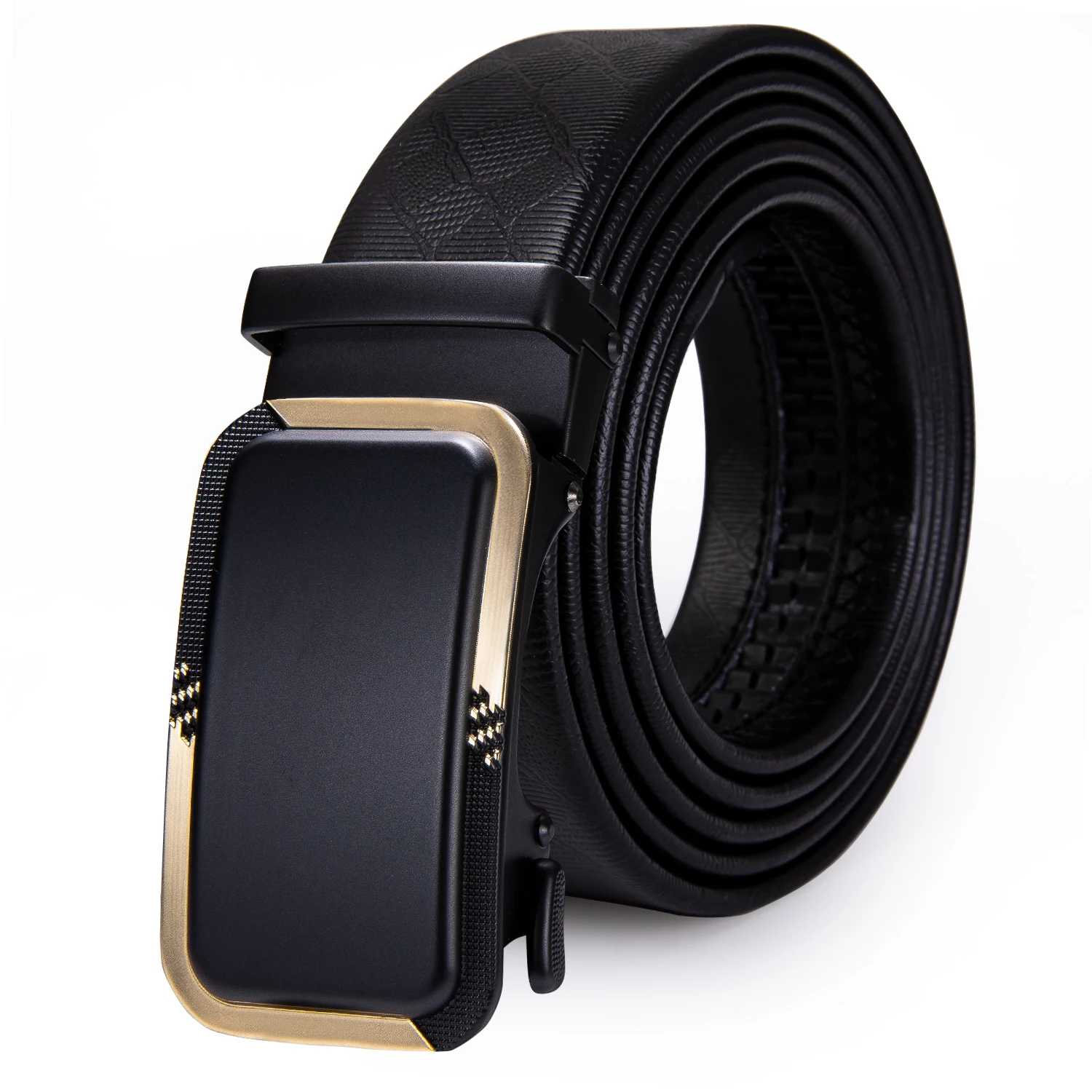 AK-2128 Men's Classic Automatic Buckle Leather Waist Belt Designer Belts Men High Quality Luxury Brand Belt for Jeans Cinturon - Color: AK-2128-DE-A