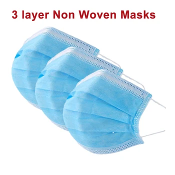 

100pcs Anti Dust Mouth Disposable Face Masks Protection Disposable Mouth Face mask 3 layer Face Masks Earloop Mouth Mask