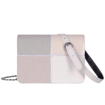 

Quality Leather Chain Strap Female Shoulder Bag Women Fashion Cross-body Bag Small Patchwork Ladies' Messenger Flap Bag bolsas