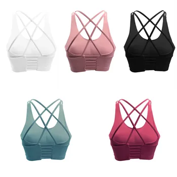 

Sport Push Up Bra Gym Women For Fitness Top Women Bra Solid Color Beautiful Back Shockproof Running Bra