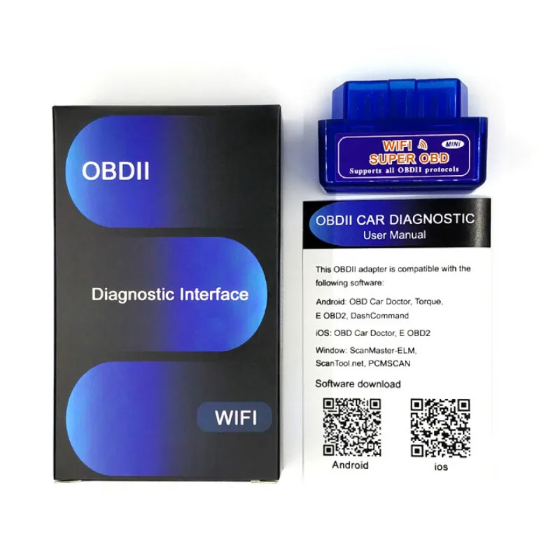 Мини elm327 Wifi OBD2 автомобильный диагностический инструмент адаптер obd-ii ELM 327 Obd 2 сканер для Авто ecu диагностический сканер для автомобиля