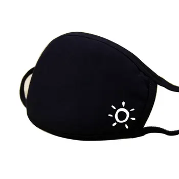 

1PC Cotton Print Windproof Cotton Mask Unisex Mask On Mouth Black Mouth Face Mask Outdoor Face Reusable Black Mouth Cover