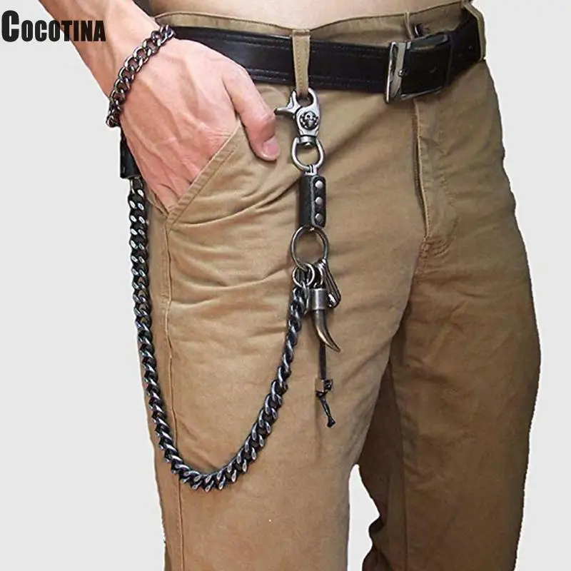 Waist Chain Lines Punk Jean Adjustable Hip-hop Metal Men's Skull
