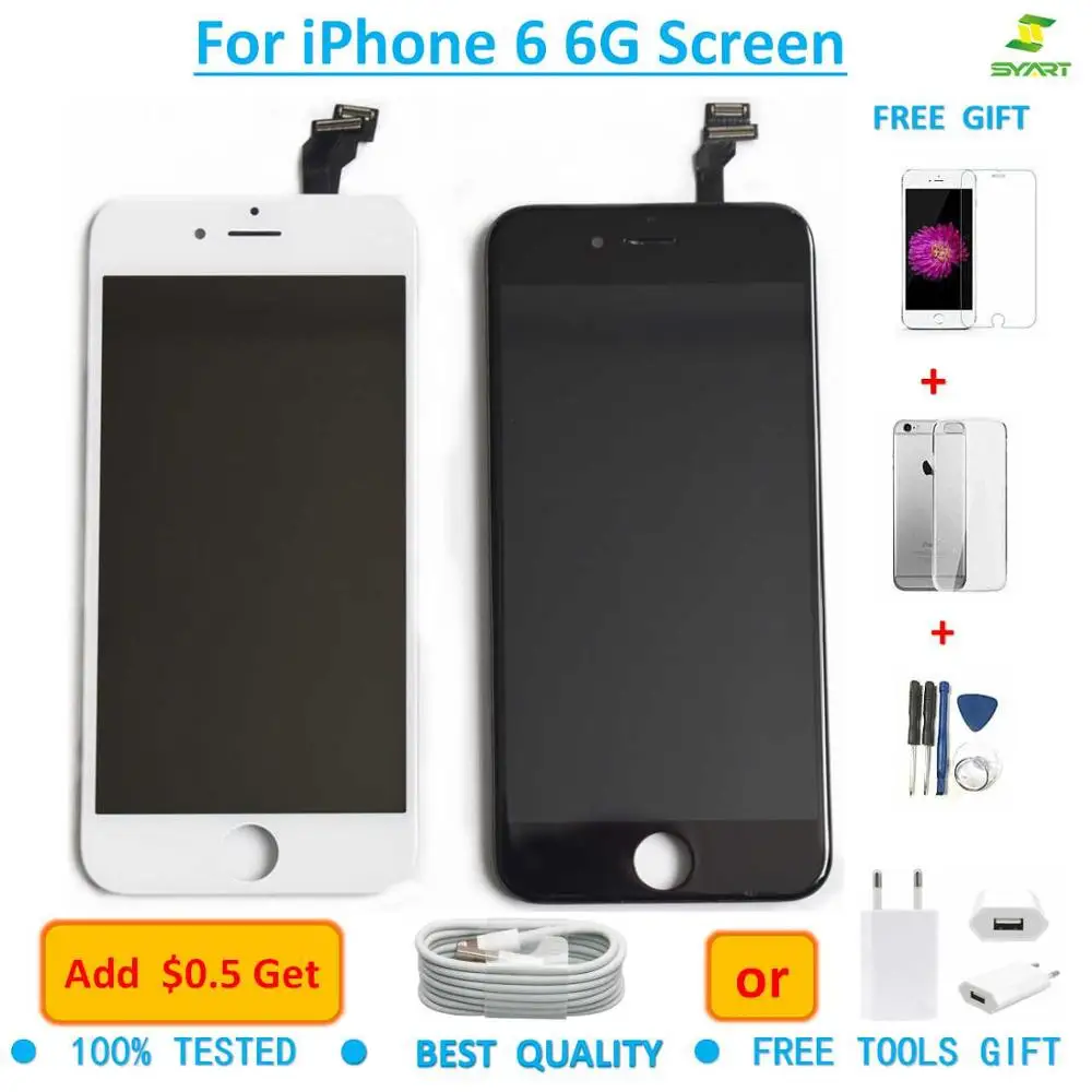 

LCD Screen Digitizer Assembly For iPhone 6 6G Display Touch Screen Replacement full parts For iPhone6 Screen +Tools kit