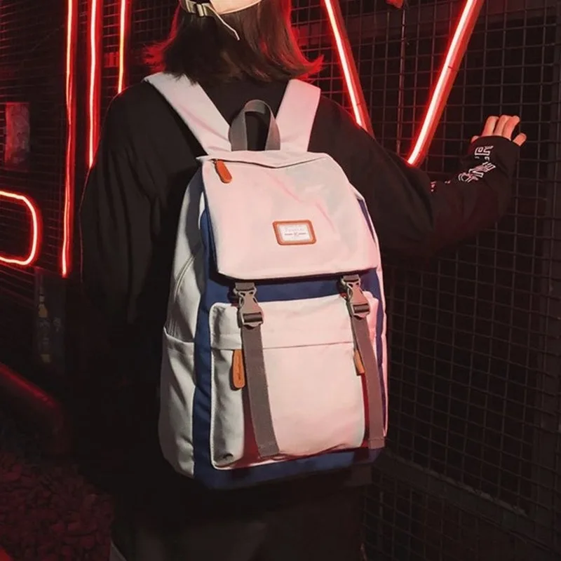 

Schoolback Girls High School Students Male Shoulder Bags College Style Simple Leisure Computer Backpack