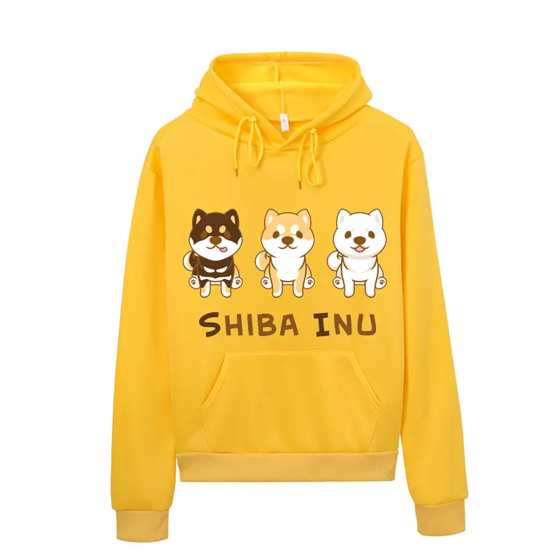 

2019 New Winter Women Pullovers Harajuku Kawaii Shiba Inu Pattern Print Sweatshirt Casual Loose Japanese Streetwear Hoodies Tops