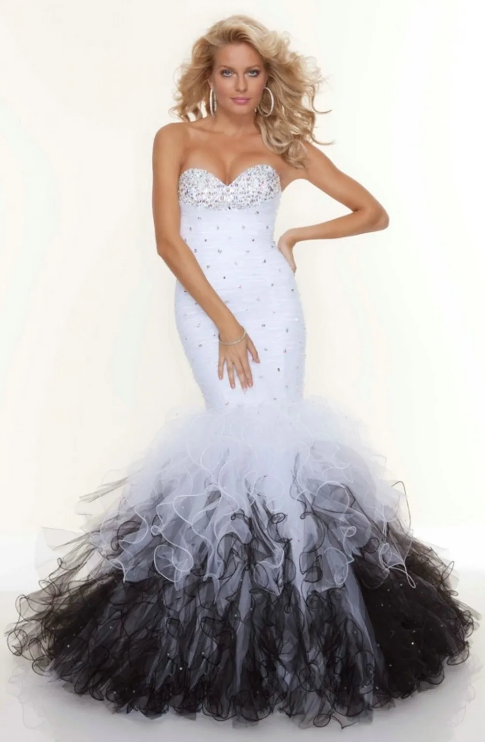 

2018 new design custom made vestido de festa crystal ruffles sweetheart party gown mermaid prom mother of the bride dresses