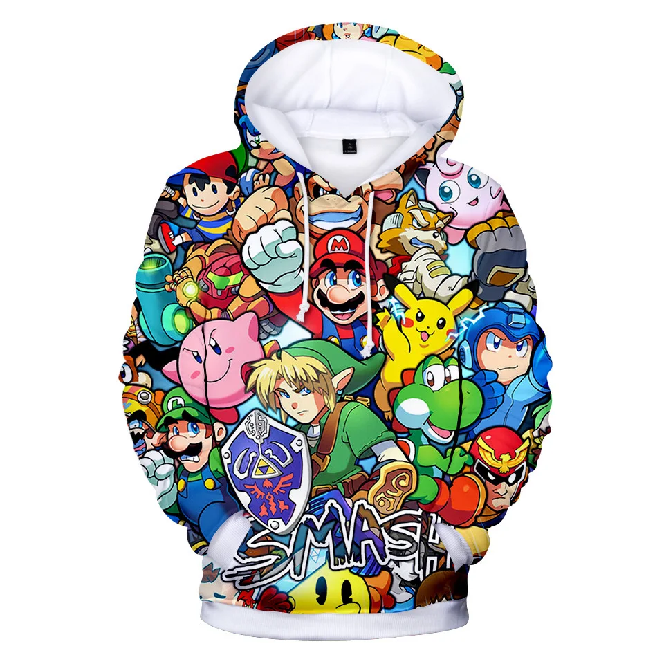От 3 до 20 лет, новинка года, видеоигры Super Mario Bros, одежда для детей, 3d толстовки, брендовые толстовки, куртки для мальчиков, модная уличная одежда для девочек