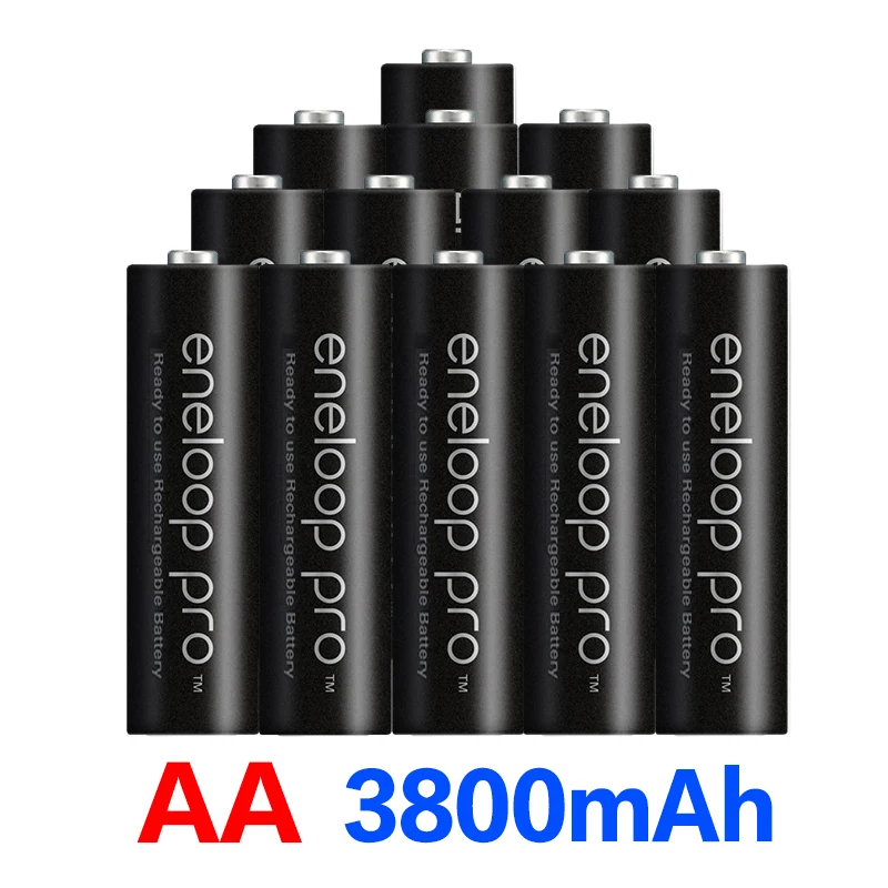 8pcs Panasonic Eneloop Original Battery Pro AA 3800mAh 1.2V NI-MH Camera Flashlight Toy Rechargeable Batteries with Charger