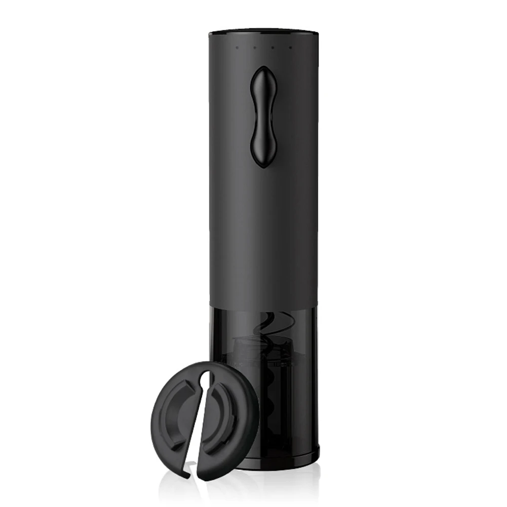 Черный Usb зарядка автоматический электрический индикатор питания кухня ручной инструмент отель с фольга резак открывалка для бутылок вечерние красное вино бар - Цвет: Черный