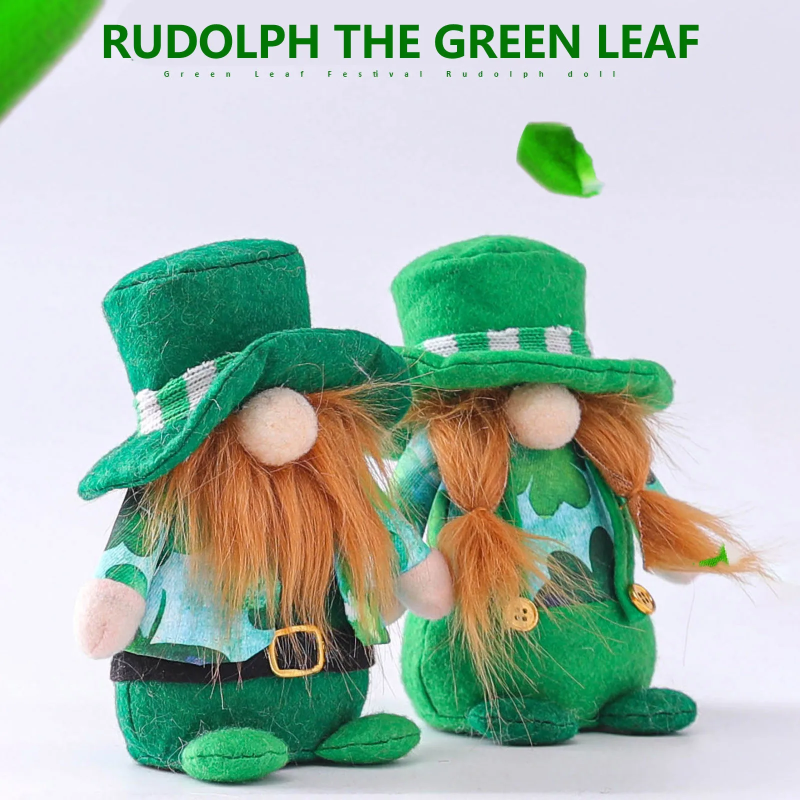 Rish Day St. Patrick's Faceless Doll Rudolph Decoration Plush Toy Room Desktop Decorations Lover Gift 2021 New Hot Sale | Дом и сад