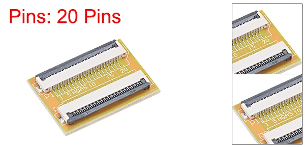 Uxcell Расширение Разъем Aapter для Кабель FFC FPC расширение молния HDD 20 Pin - Цвет: 20 Pin