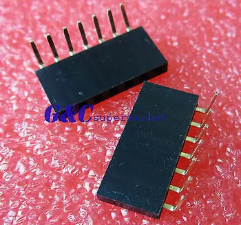 

50PCS 1x7 Pin 2.54mm Right Angle Single Row Female Pin Header Connector diy electronics