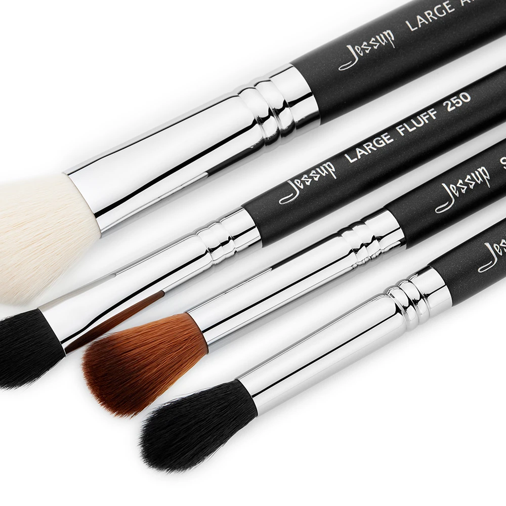 Jessup Beauty набор кистей для макияжа 4 шт. перламутровый черный медный наконечник