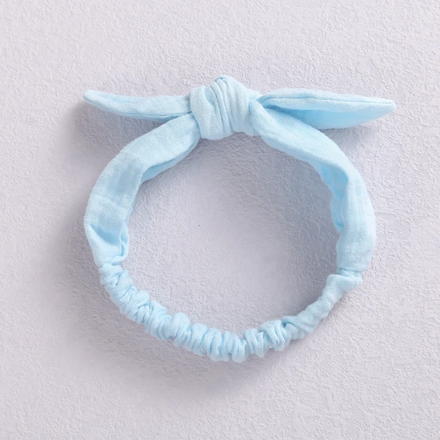 Baby Elastic Hair Bands Girl Headband Cotton Linen Kids Headwear Knot Hair Accessories Toddler Rabbit Ear Turban Playa Ties Soft 15
