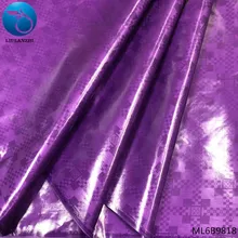 LIULANZHI фиолетовая нигерийская ткань хлопок Riche ткань платье кружевной материал 5 ярдов Африканский Базен ML6B98