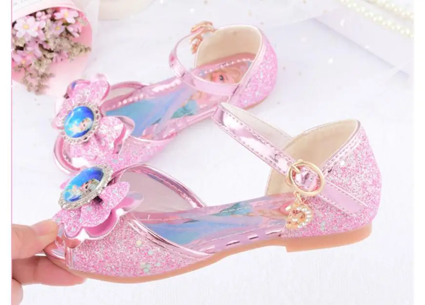 Детское нарядное платье для девочек; детские платья, детские платья, туфли принцессы с петельками, фиолетовый, розовый, синий, кожаная обувь для девочек; повседневная обувь на плоской подошве