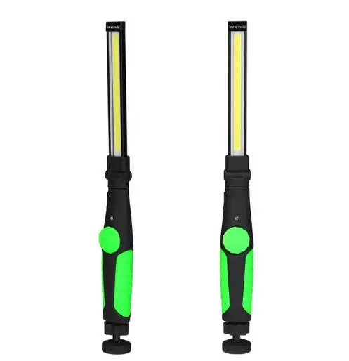 USB заряжаемый портативный фонарик Встроенный COB фонарик крюк подвесной светильник перезаряжаемый COB светодиодный тонкий рабочий свет для ремонта автомобиля - Мощность в ваттах: Green