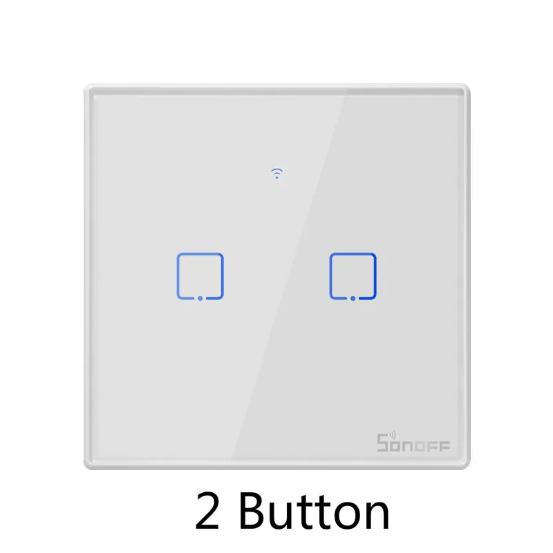 Интеллектуальный выключатель света SONOFF T2 ЕС TX 1/2/3 Gang Смарт Wi-Fi Сенсорный настенный выключатель света Умный дом 433 RF/Голосовое управление/приложение Управление работает с Alexa Google Home