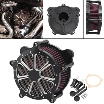 

Moto Billet Craft Cut Air Cleaner Intake Filter Red Element For Harley Touring Trike 08-16 Dyna FXDLS 17 Softail 16 17 Models