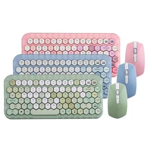 Drahtlose Tastatur und Maus Combo Waben Tastenkappen 83 Tasten Tastatur und 4 Tasten Maus PC, Laptops