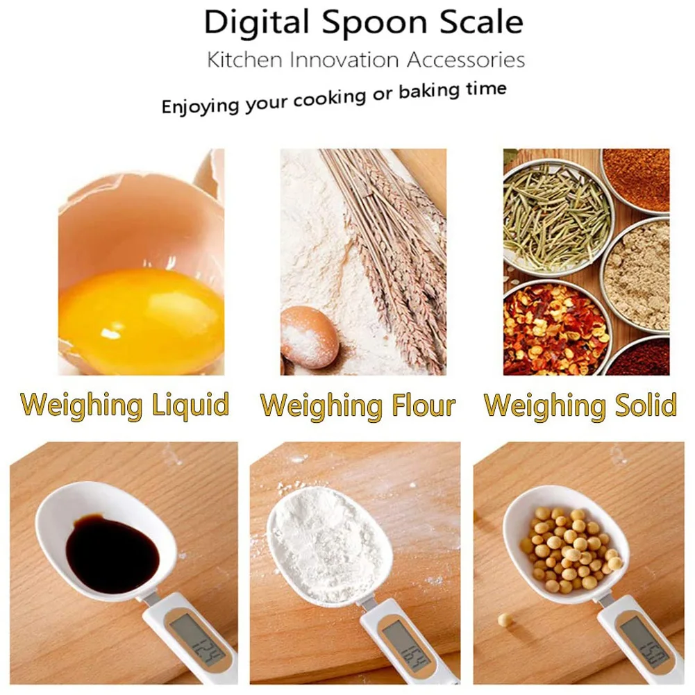 LCD Digital Kitchen Scale Electronic Cooking Food Weight Measuring Spoon 500g 0.1g Coffee Tea Sugar Spoon Scale Kitchen Tool kitchen measuring spoons measuring spoon set electronic kitchen scale electronic measuring spoon