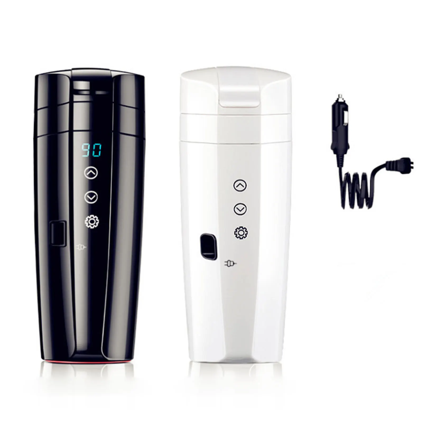 12V/ 24V Real-time Temperature Vehicle Heating Cup Waterproof Stainless Steel Car Kettle Water Heater Auto Mug Travel | Автомобили и