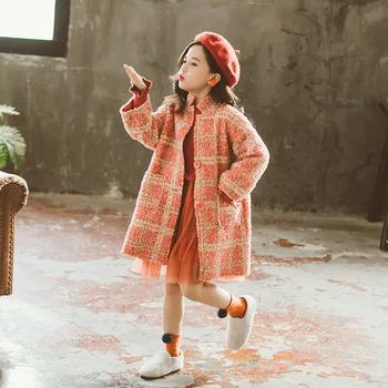 

2019 autumn winter girls long jackets kids children meisjes jas bont faux fur