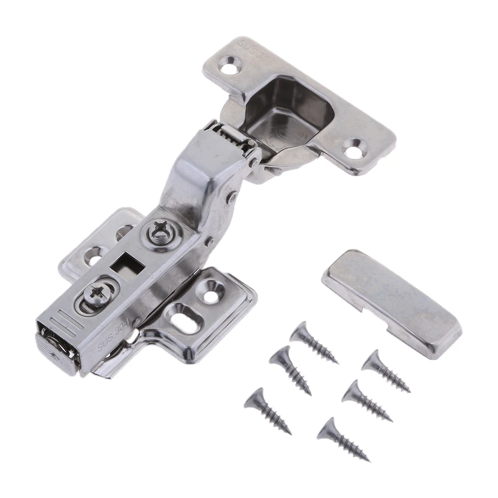 Marine 304 Stainless Steel RV Boat Home Door Cabinet Hinge 105 Degrees Soft Close Inset Hinge