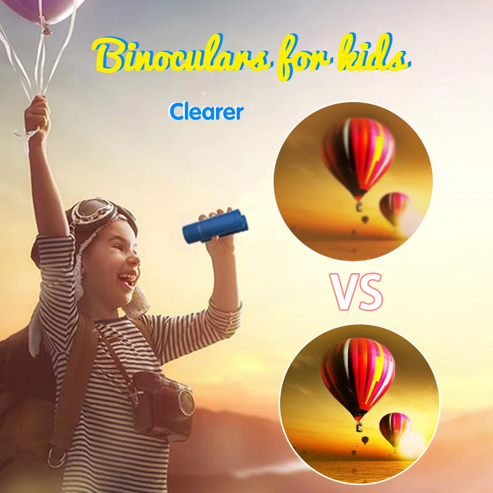 Professional 10X22 Kids Binocular Telescope Children Educational Learning Bird Watching Folding Optics Night Vision | Инструменты