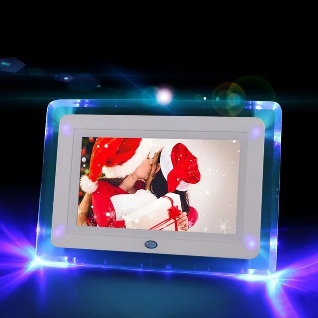 Функцией Мути, 7-дюймовая фоторамка HD электронный фотоальбом ультра-тонкий Портативный светодиодный ЖК-дисплей Экран фотоальбом для свадебных фотографий