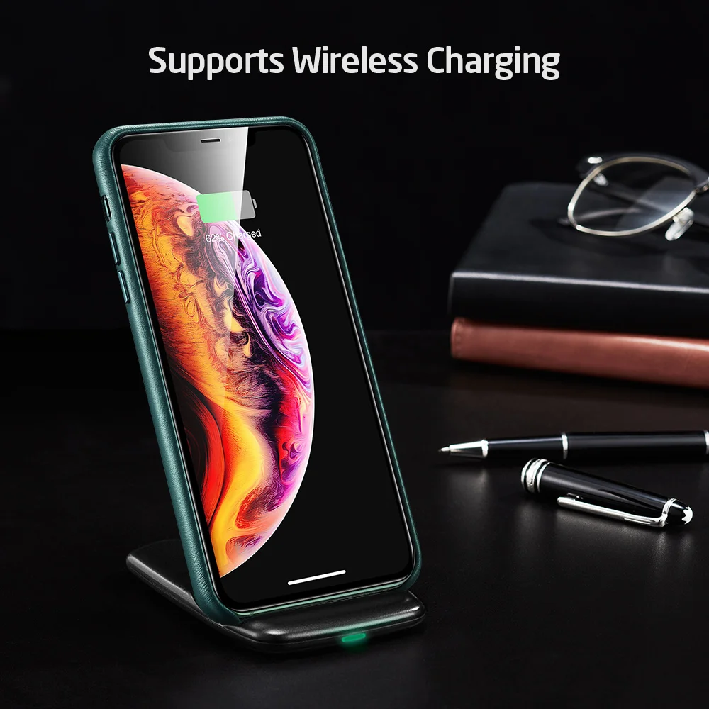ESR чехол для iPhone 11 Pro Max кожаный чехол, брендовый черный зеленый защитный чехол из натуральной кожи для iPhone 11 11pro