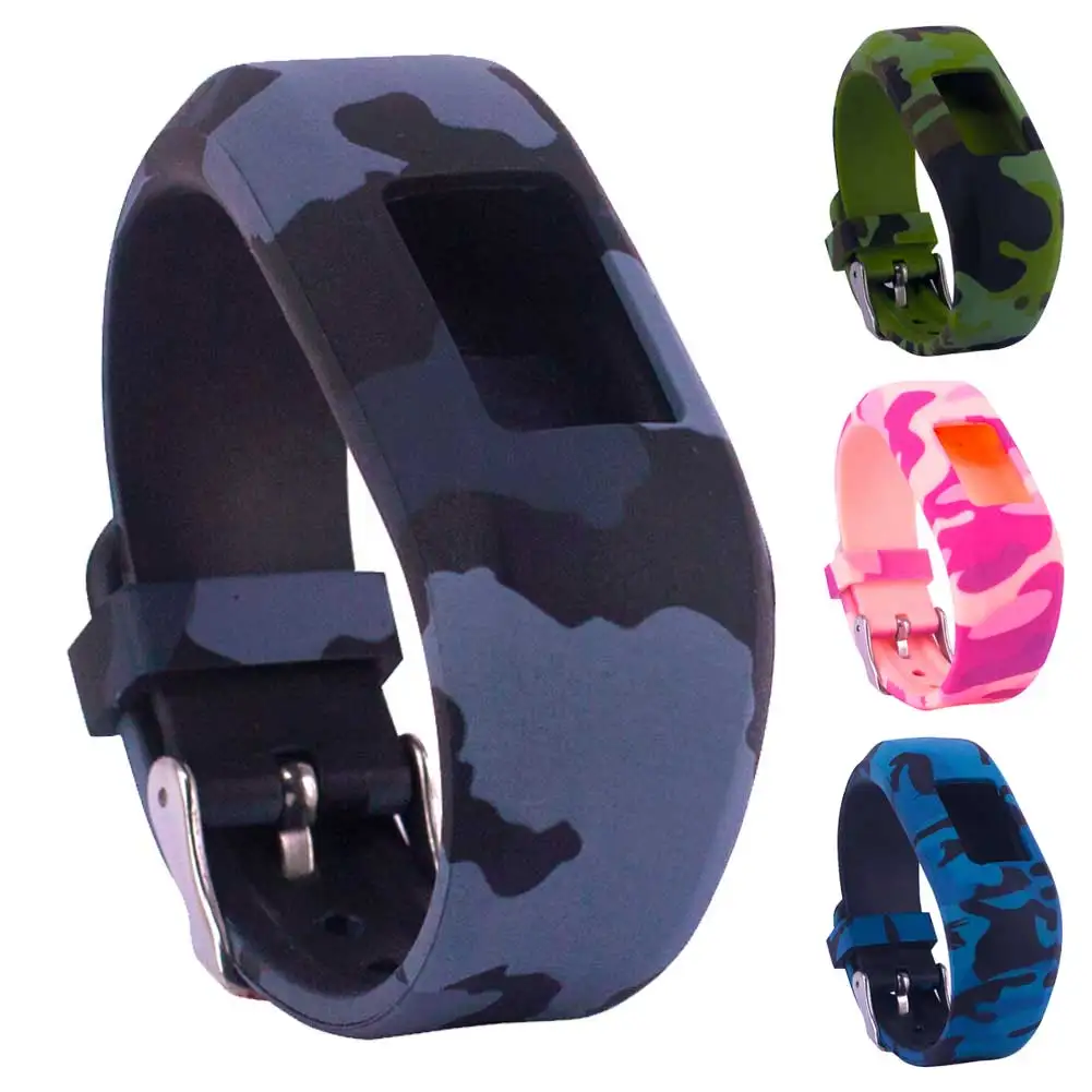 

Watch Band For Garmin vivofit3 Silicone Camouflage Wristband Replacement Bracelet Strap For Garmin vivofit JR JR2 Watchband