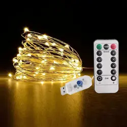 USB светодиодный струнный Огни праздничного освещения для рождественской елки украшения для свадебной вечеринки-теплый белый