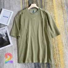 Camisetas coreanas Adererror de alta calidad para hombres y mujeres, playeras lavadas con pliegues de flecos largos, Tops antiguos de gran tamaño, camisetas de cuello redondo Adererror