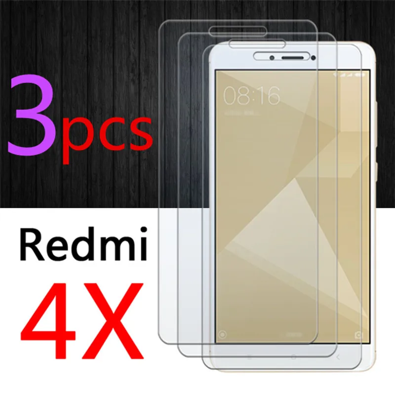 Защитное стекло для Xiaomi Redmi 4x3 шт. закаленное redmi4x x4 readmi xiomi протектор экрана 2.5D HD