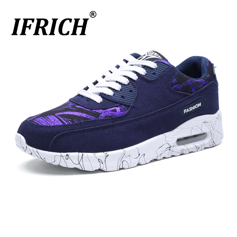 

New Arrival Summer Air Cushion Men Running Shoes Comfortable Girls Sport Shoes Blue Black Gym Sport Shoes Unisex Sneakers