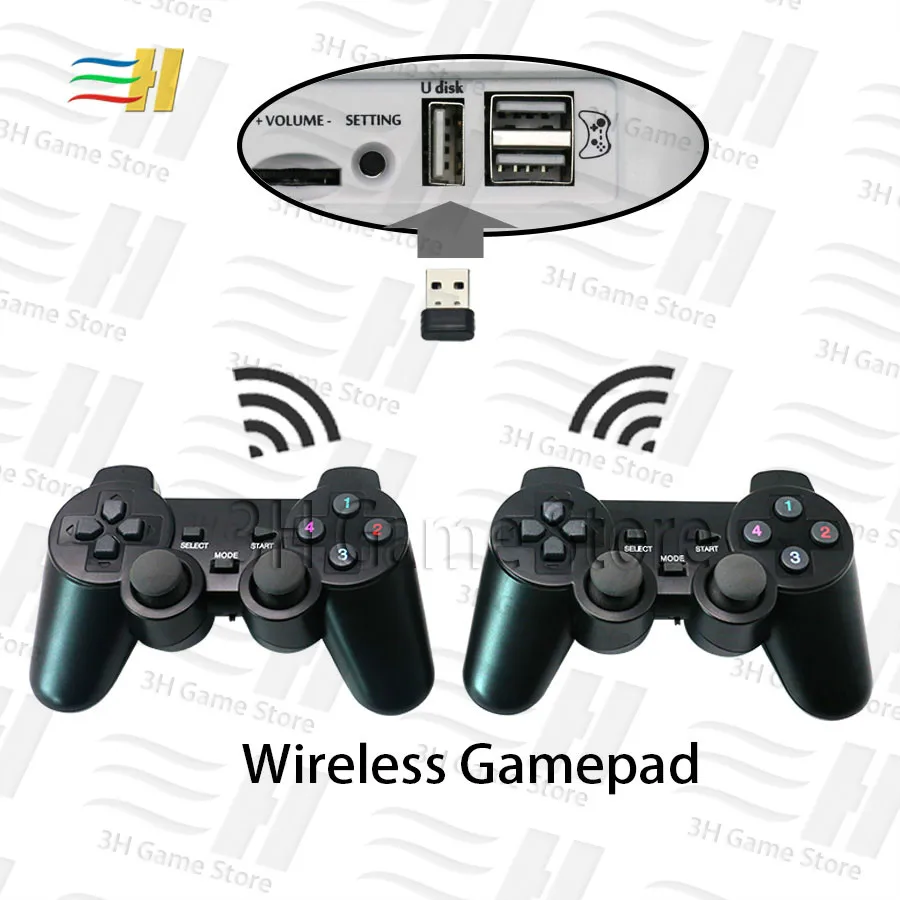 USB проводной геймпад беспроводной геймпад 2 игрока джойстик для Pandora box 9d аркадная версия семейная версия и консоль бартоп 3P 4P