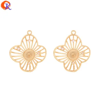 

Cordial Design 20Pcs 20*24MM Jewelry Accessories/CZ Charms/Flower Shape/Genuine Gold Plating/Hand Made/DIY Earrings Findings