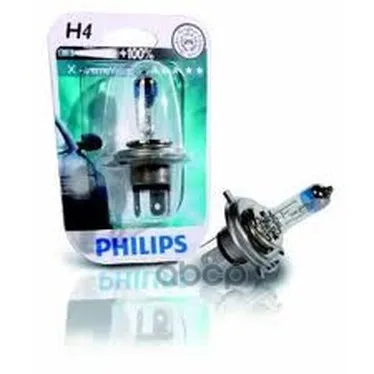 Лампа Галогенная Блистер 1шт H4 12v 60/55w X-Treme Vision 130% Philips арт. 12342XV B1 | Автомобили и