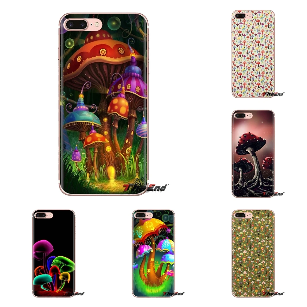 For Xiaomi Mi6 Mi 6 A1 Max Mix 2 5X 6X Redmi Note 5 5A 4X 4A A4 4 3 Plus Pro Red Super colourful mushroom Transparent TPU Covers |