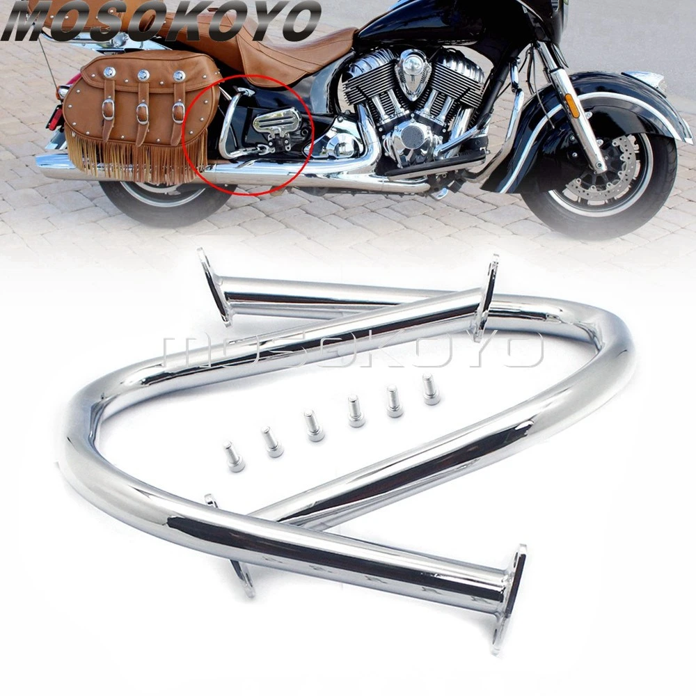 Pair Rear Highway Crash Bars Chrome For Indian Chieftain Dark Horse