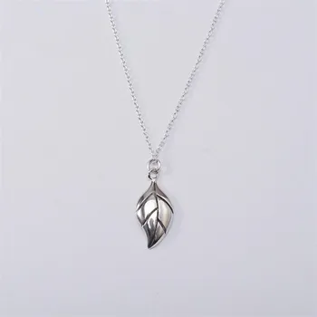 

Fashion Silver Leaf Pendant Necklace For Women Jewelry Top Quality 925 Sterling Silver Necklace Lady Choker Accessories Female