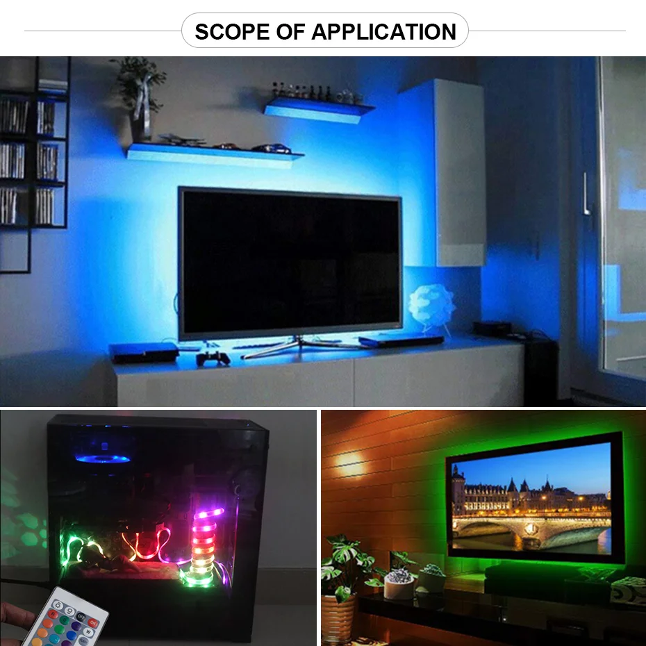 Белый/теплый белый/RGB USB 5 в Светодиодная лента светильник 1 м 2 м 3 м 4 м 5 М HD ТВ Настольный экран фон Смещенный светильник ing A1