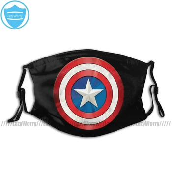 

Captain America Mouth Face Mask Avengers Classics Captain America Brushed Facial Mask Kawai Funny with 2 Filters for Adult