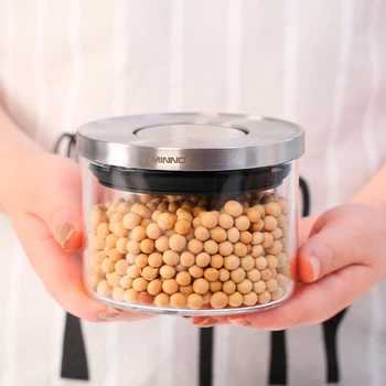 

Aminno Perfume Organizer 250ml Jar Glass Big Cover Azucarero Lattice Typereveng X Silicon Layer Type Canister Set Kitchen Brown