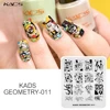 KADS Stamping Plates Geometry 011 Image Designs Nail Art Plates for Stamping Templates Nail Stamper Overprinting Stencil Plate 3