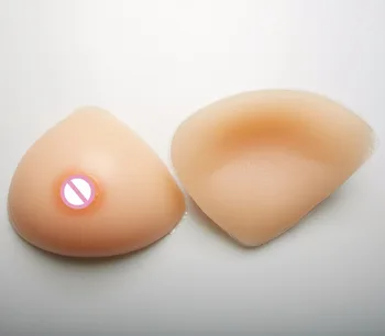 

1200g/Pair Breast Forms Classic Triangle Crossdresser Transsexuals Silicone Boobs Mastectomy Fake Breast with Adhesive