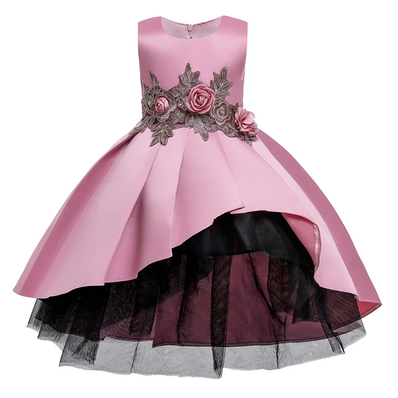 Christmas 2021 Children's Dresses Embroidered Girls Princess Dresses Flower Girls Dress Girls Piano Performance Dovetail Dresses